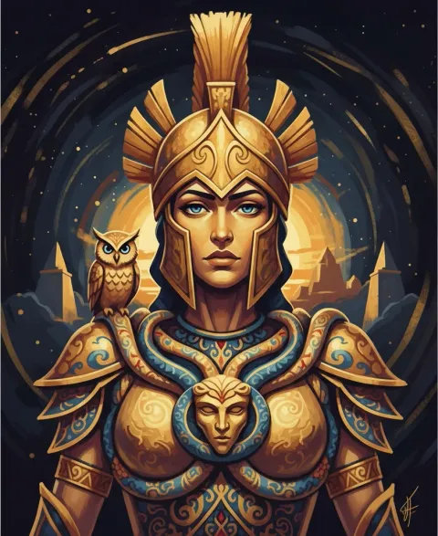 Athena — Greek card