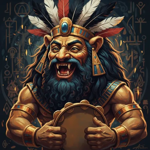 Bes — Egyptian card