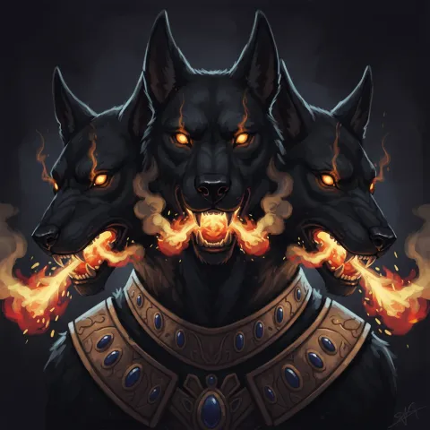 Cerberus — Greek card