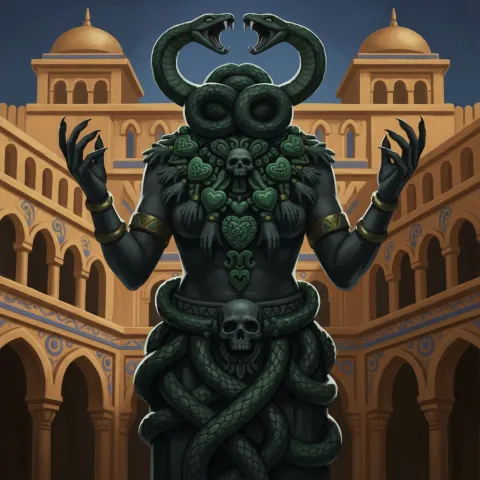 Coatlicue — Aztec card
