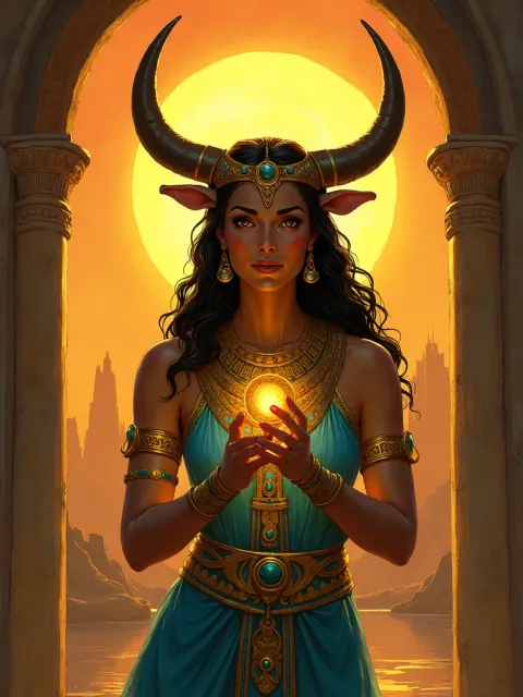 Hathor — Egyptian card