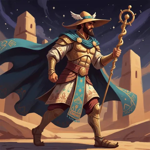 Hermes — Greek card