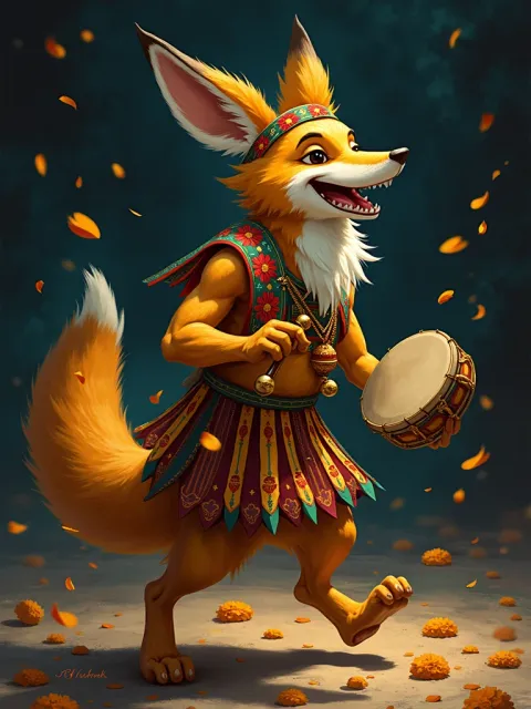 Huehuecóyotl — Aztec card