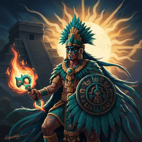 Huitzilopochtli — Aztec card