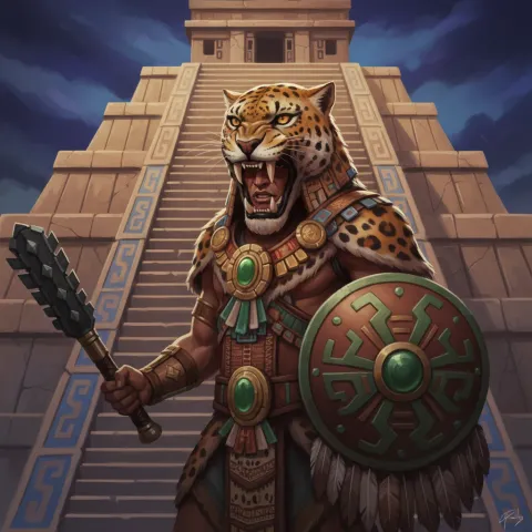 Jaguar Warrior — Aztec card
