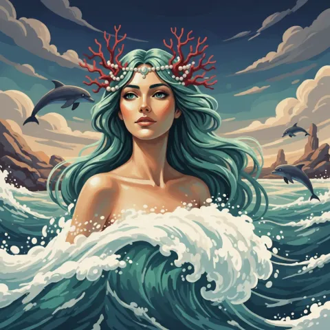 Nereid — Greek card