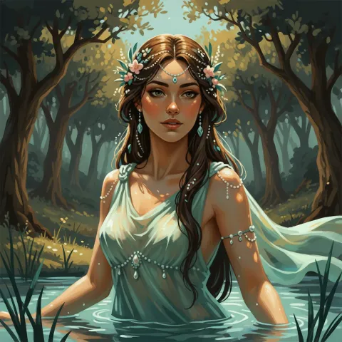 Nymph — Greek card