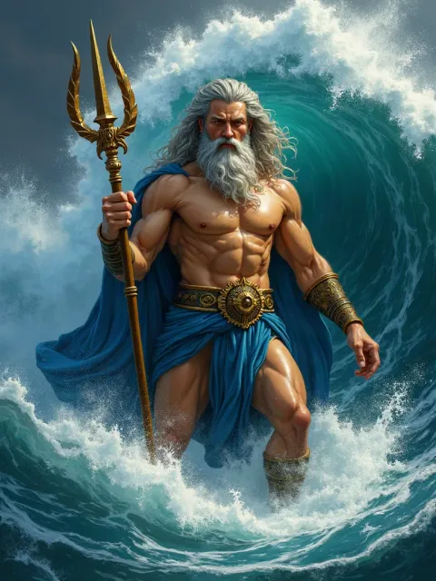 poseidon — Greek card