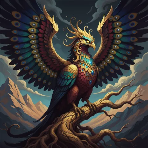 Simurgh — Persian & Arabian card