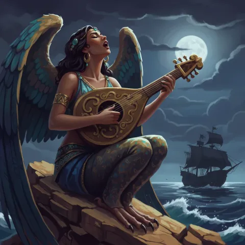 Siren — Greek card