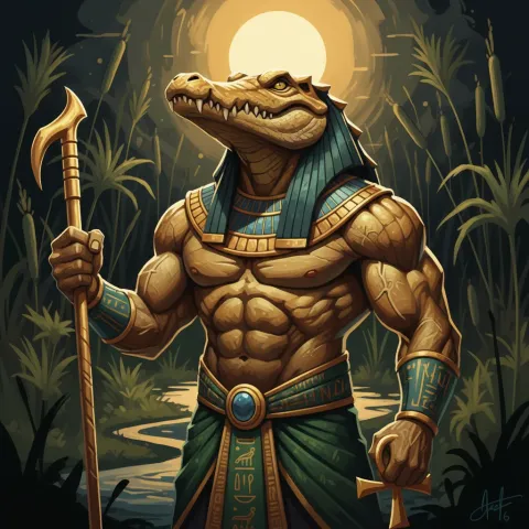 Sobek — Egyptian card