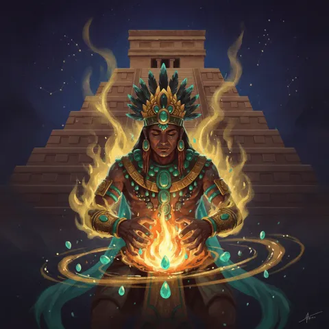 Xiuhtecuhtli — Aztec card