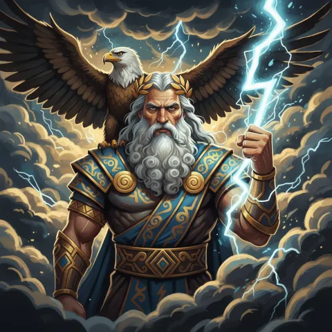 Zeus — Greek card